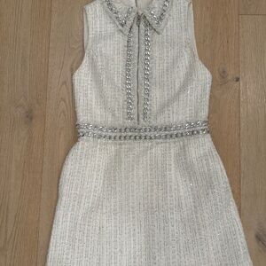 Alice Olivia Tweed Dress size 8 White